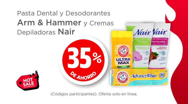 Arm & Hammer y Nair 35% de ahorro